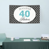 Blauw Glitter 40 en Fantastisch op Maat 40e Verjaa Spandoek (Beurs)