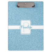 Blauw Glitter-aangepast klembord (Voorkant)