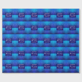 Blauw Glitter Afscheidsceremonie voor de Bruid  Cadeaupapier (Vlak)