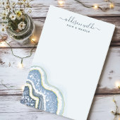 Blauw Glitter Agate Geode Luxe Bedrijf Post-it® Notes