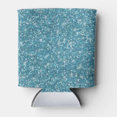 Blauw Glitter bedrukt Blikjeskoeler (Voorkant)