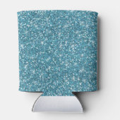 Blauw Glitter bedrukt Blikjeskoeler (Achterkant)