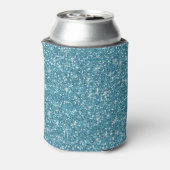 Blauw Glitter bedrukt Blikjeskoeler (Blikje Achterkant)