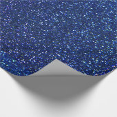 Blauw glitter cadeaupapier (Hoek)