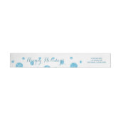Blauw glitter Confetti Wrap rond Etiket (Individueel)