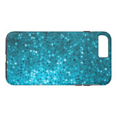 Blauw glitter en spaarpjes Case-Mate iPhone case (Achterkant (Horizontaal))