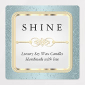 Blauw glitter en wit labels (Design 1)