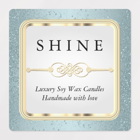 Blauw glitter en wit labels (Design 2)