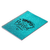 Blauw glitter | Gewoon Notitieboek zonder been (Linkerzijde)