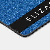 Blauw Glitter, Glitter Achtergrond, Jouw naam Bureaumat (Hoek)