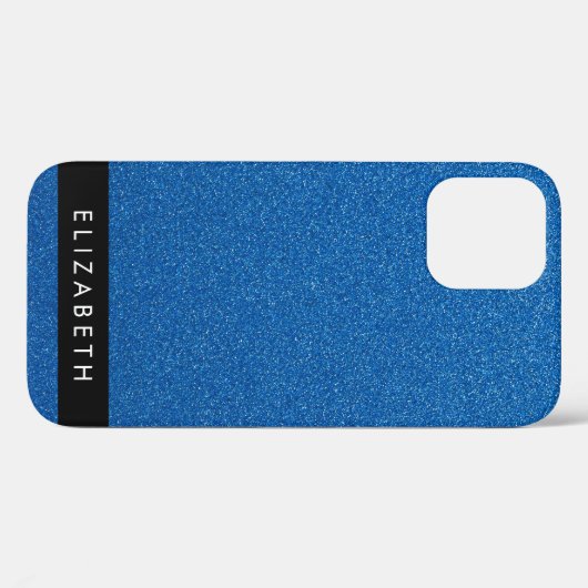 Blauw Glitter, Glitter Achtergrond, Jouw naam Case-Mate iPhone Case (Achterkant (horizontaal))