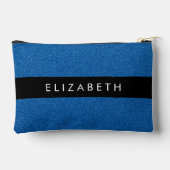 Blauw Glitter, Glitter Achtergrond, Jouw naam Etui (Achterkant)