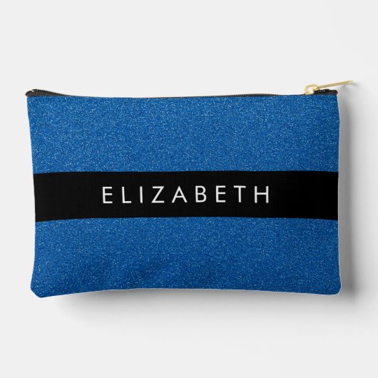 Blauw Glitter, Glitter Achtergrond, Jouw naam Etui (Achterkant)