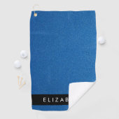 Blauw Glitter, Glitter Achtergrond, Jouw naam Golfhanddoek (Insitu)