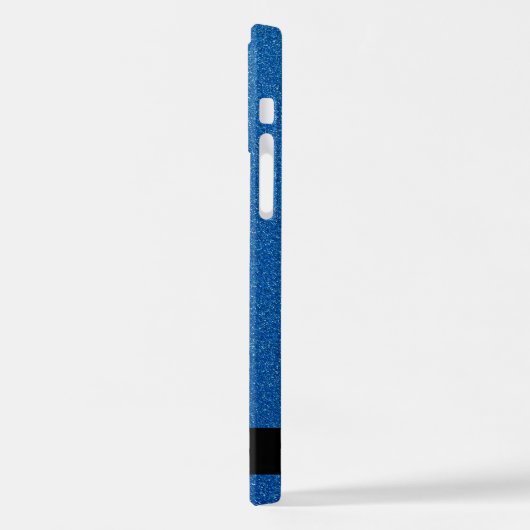 Blauw Glitter, Glitter Achtergrond, Jouw naam iPhone Hoesje (Linkerkant)