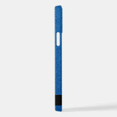 Blauw Glitter, Glitter Achtergrond, Jouw naam iPhone Hoesje (Rechterkant)