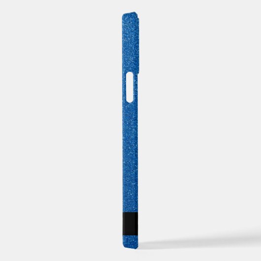 Blauw Glitter, Glitter Achtergrond, Jouw naam iPhone Hoesje (Rechterkant)