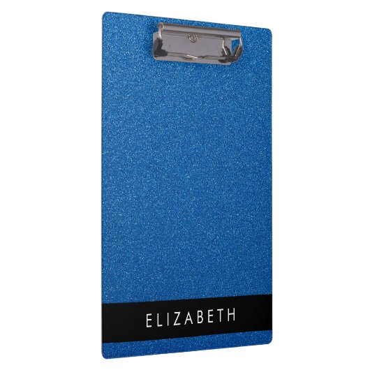 Blauw Glitter, Glitter Achtergrond, Jouw naam Klembord (Rechts)