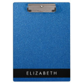 Blauw Glitter, Glitter Achtergrond, Jouw naam Klembord (Voorkant)