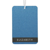Blauw Glitter, Glitter Achtergrond, Jouw naam Luchtverfrisser (Achterkant)