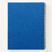 Blauw Glitter, Glitter Achtergrond, Jouw naam Notitieboek (Achterkant)