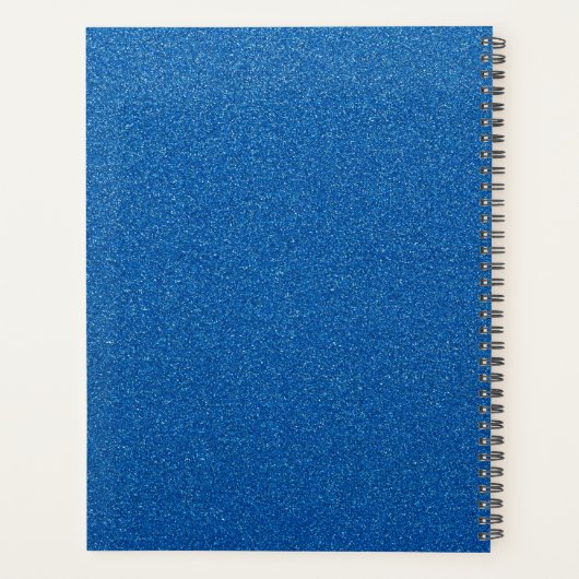 Blauw Glitter, Glitter Achtergrond, Jouw naam Planner (Achterkant)
