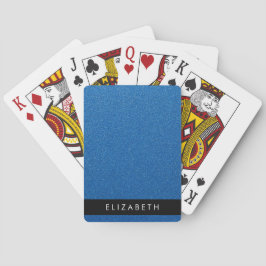 Blauw Glitter, Glitter Achtergrond, Jouw naam Pokerkaarten