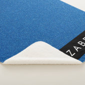 Blauw Glitter, Glitter Achtergrond, Jouw naam Sherpa Deken (3/4)