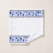 Blauw glitter-hartreddehanddoekje bad handdoek (Wasdoekje)