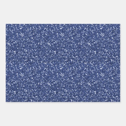 Blauw glitter inpakpapier vel (Voorkant)
