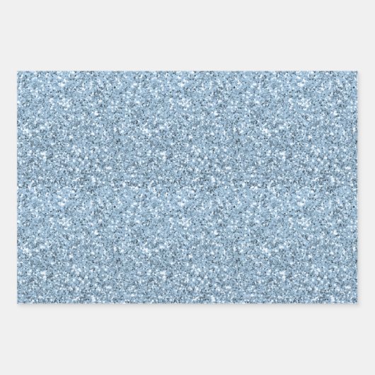 Blauw glitter inpakpapier vel (Voorkant 3)
