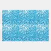 Blauw glitter inpakpapier vel (Voorkant 3)