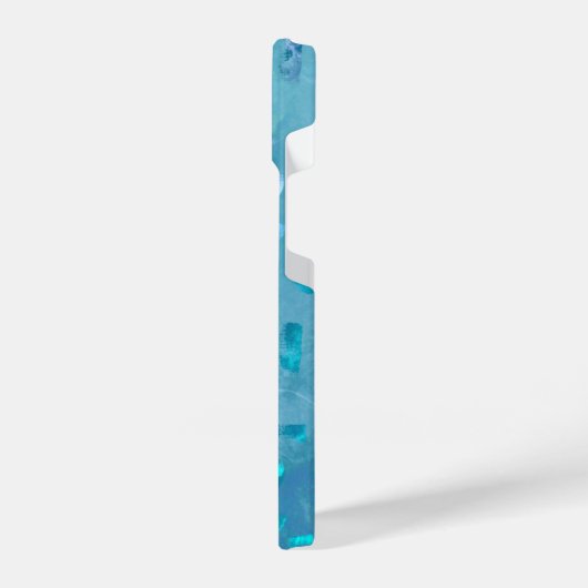 Blauw glitter iPhone hoesje (Linkerkant)