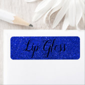 Blauw Glitter Lipgloss-etiket Etiket (Insitu)