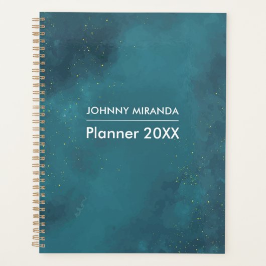 Blauw & Glitter Maand en Week Planner (Voorkant)