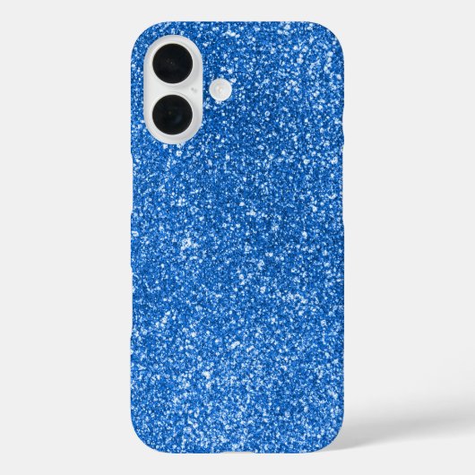 Blauw glitter-ontwerp Case-Mate iPhone case (Achterkant)