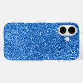 Blauw glitter-ontwerp Case-Mate iPhone case (Achterkant (horizontaal))