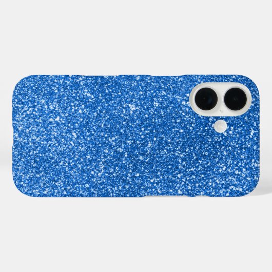 Blauw glitter-ontwerp Case-Mate iPhone case (Achterkant (horizontaal))