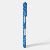 Blauw glitter-ontwerp Case-Mate iPhone case (Achterkant / Rechts)