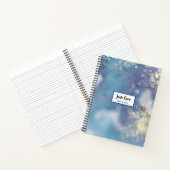 Blauw glitter-ontwerp notitieboek (Binnen)