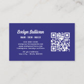 Blauw Glitter Opal Visitekaartje (Achterkant)