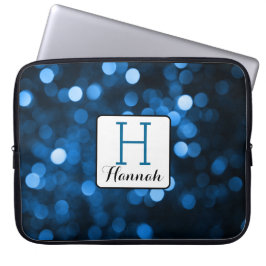 Blauw Glitter - Personaliseer Je Eigen Laptop Sleeve