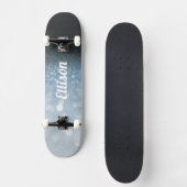 Blauw glitter persoonlijk skateboard (Voorkant)