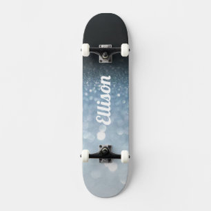 Blauw glitter persoonlijk skateboard
