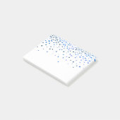 Blauw glitter post-it® notes (Schuin)