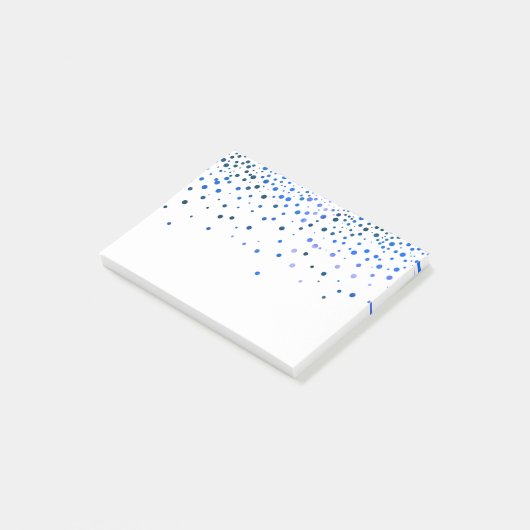 Blauw glitter post-it® notes (Schuin)