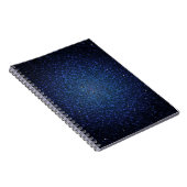 Blauw Glitter Sequin Disco Glitz Spiral Notitieboe Notitieboek (Rechterzijde)