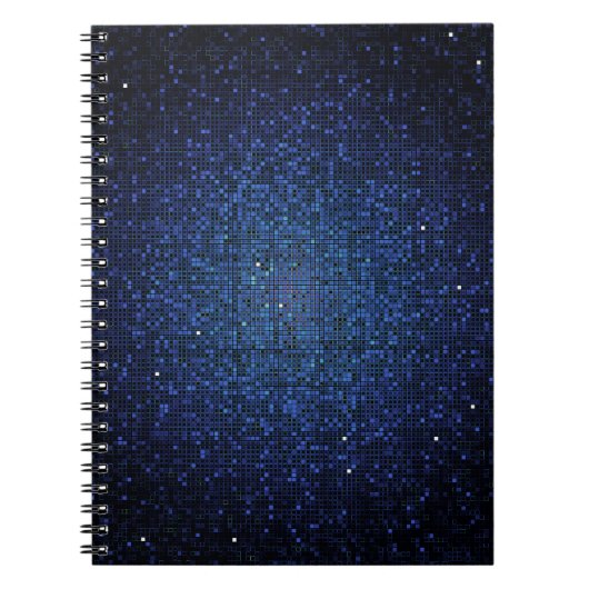Blauw Glitter Sequin Disco Glitz Spiral Notitieboe Notitieboek (Voorkant)