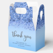 Blauw Glitter Sparkle Bedank Doosje (Geopend)