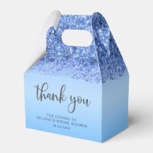 Blauw Glitter Sparkle Bedank Doosje